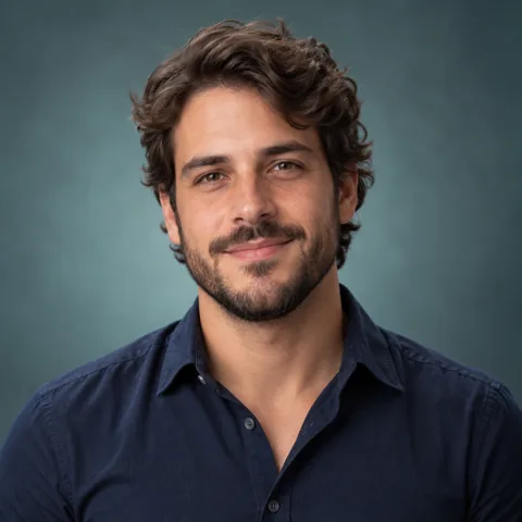 Retrato ilustrativo da voz IA Leonardo BR