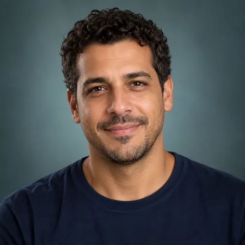 Retrato ilustrativo da voz IA Marcio